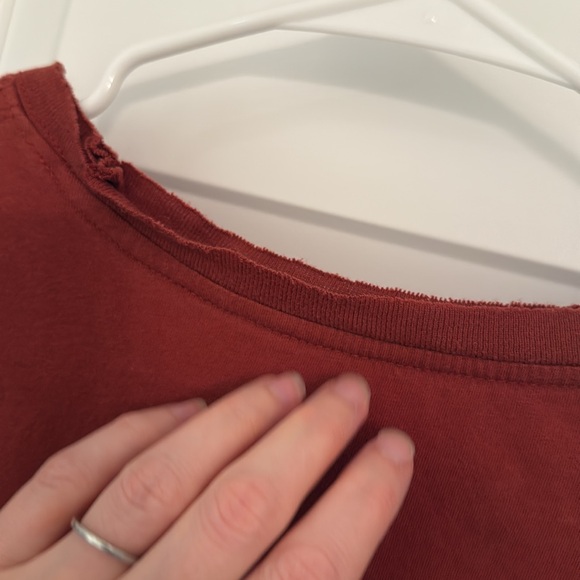 We The Free Rust Orange Cropped Short Sleeve Tshirt - Picture 5 of 8